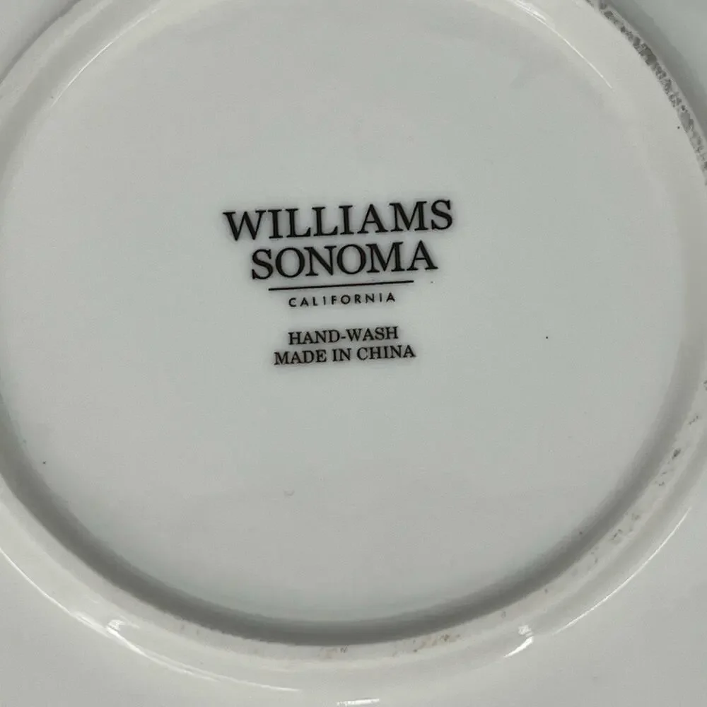 Williams Sonoma Woodland Berry Pinecone cake quiche serving plate and wall art